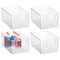 mDesign Household Plastic Storage Organizer Bin with Open Front